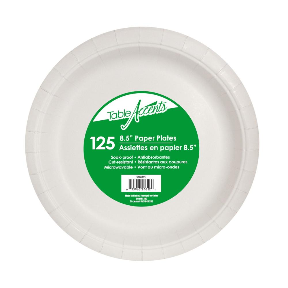 Plate paper white 8.5″