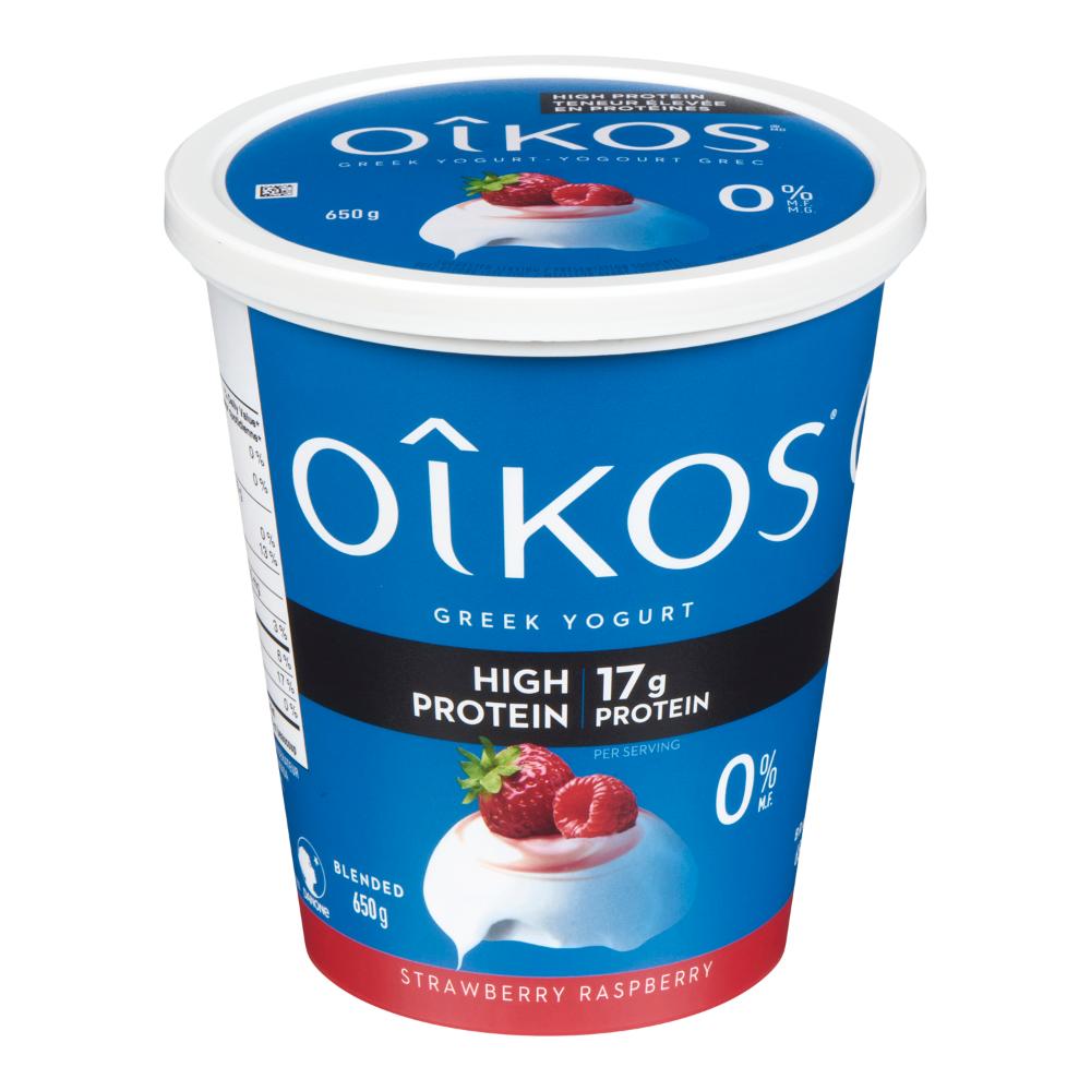 Yogurt strawberry/raspberry high protein 0%