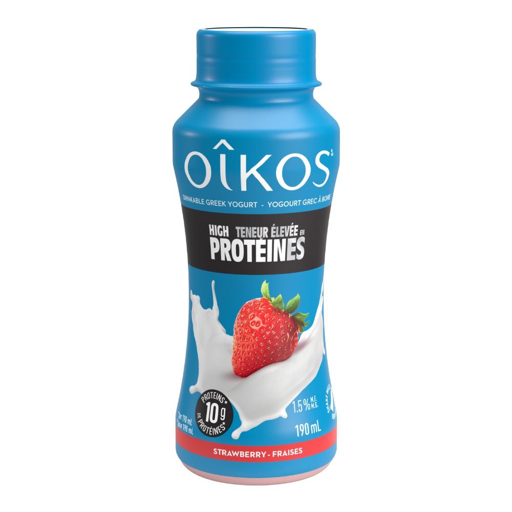 Yogurt drinkable strawberry high protein