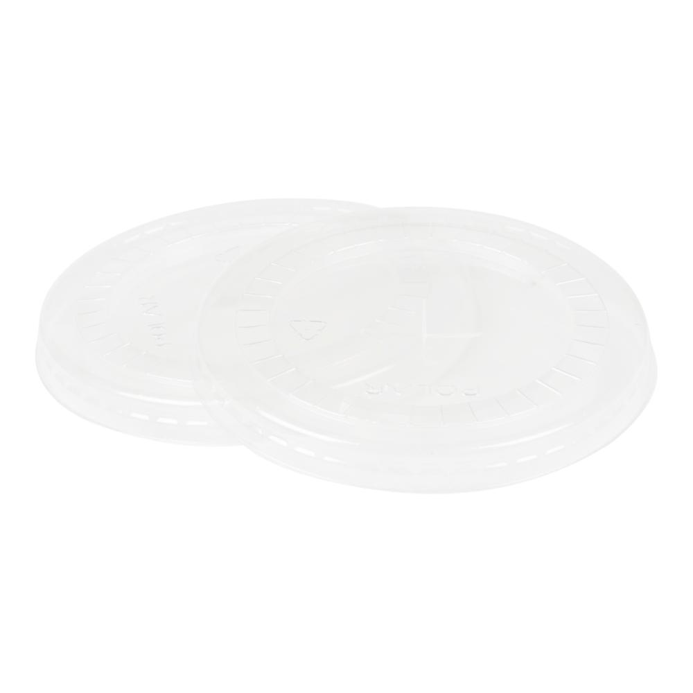 Lid flat straw clear ps 8/12oz