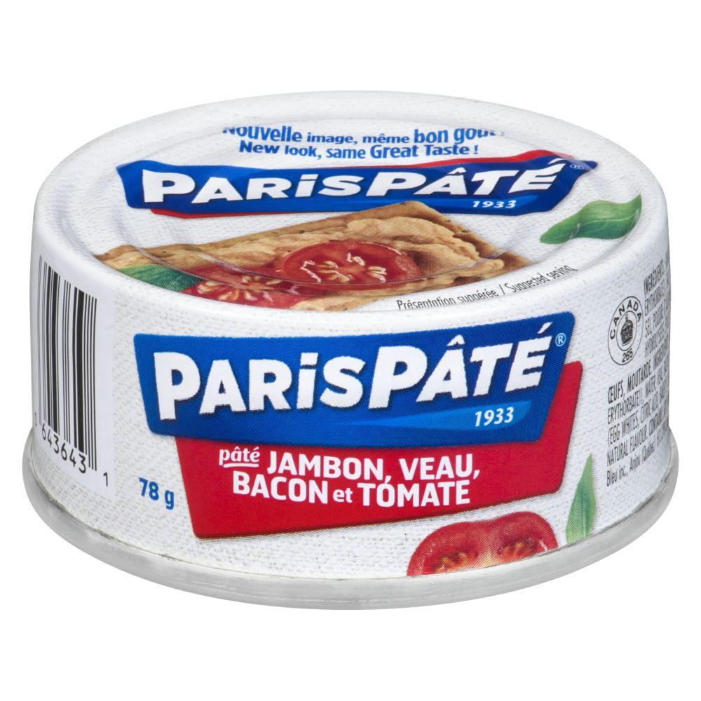 Paris pate jambon veau bacon tomate