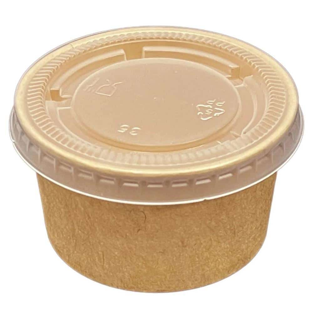 Lid pp plastic bowl paper kraft 2oz