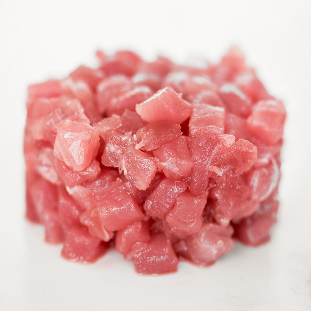 Thon cube nature tartare