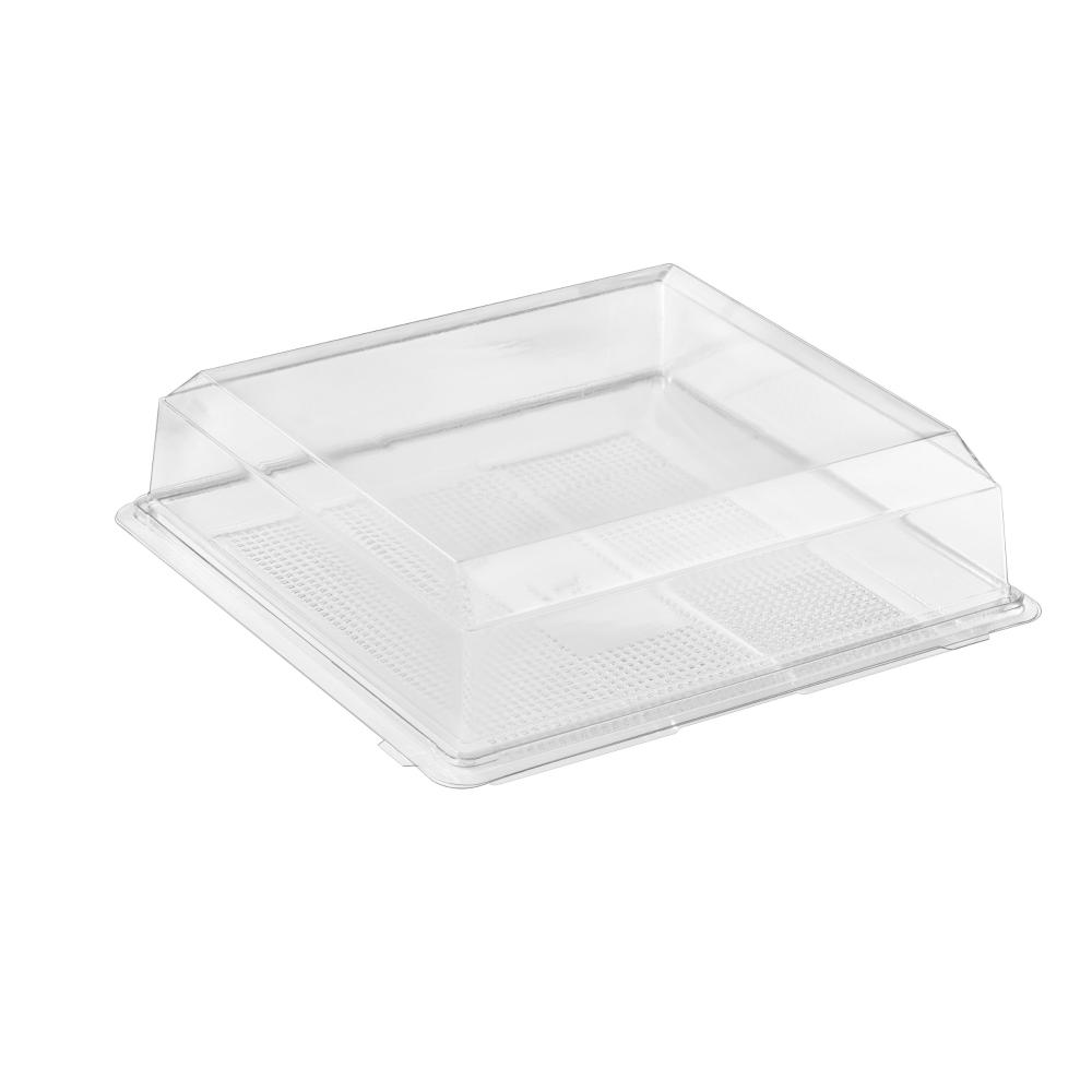 Tray combo rpet square clear 12x12x3″