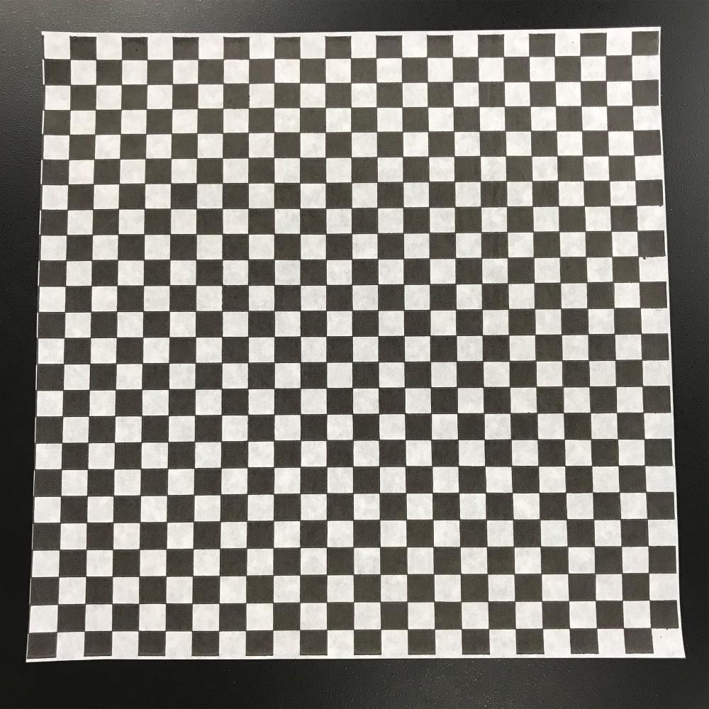 Papier damier noir polywax 12×12″