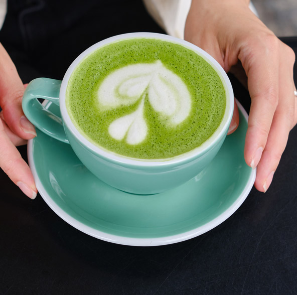 Thé vert matcha latté