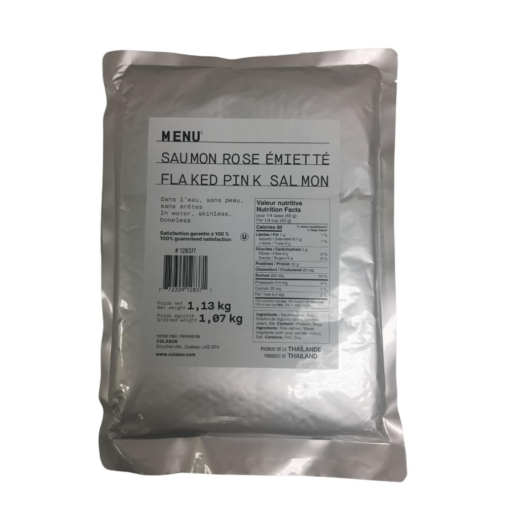 Saumon rose emiette sans peau sans arete sac