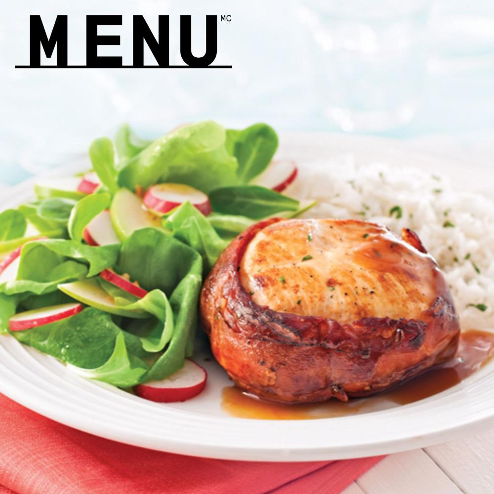 Poulet tournedos pl.muscle a/bacon 150gr iqf